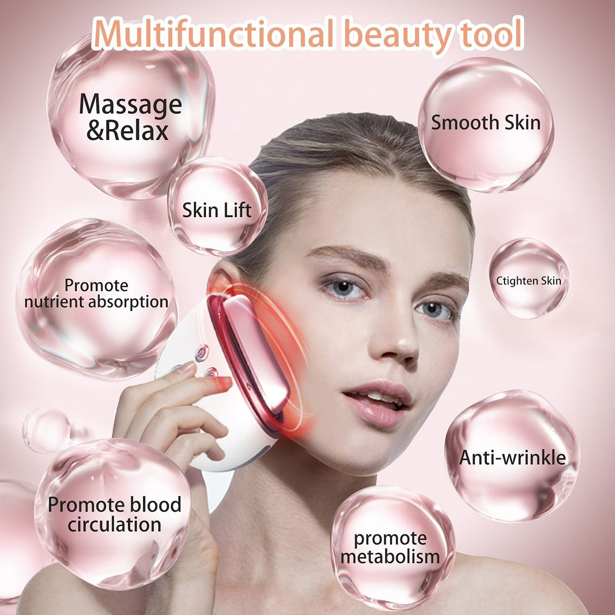 1pc Electric Gua Sha Facial Tools; Face Scraping Massager With 9 Modes; Skin Care Tool For Anti-Aging; Improve Facial Contour