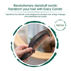 Self Cleaning Healthy Scalp Comb & Detangling Hair Brush | Ergonomic Silicone Scalp Massager & Dandruff Flake Remover for Blood Circulation, Hair Growth & Daily Care for All Hair Types