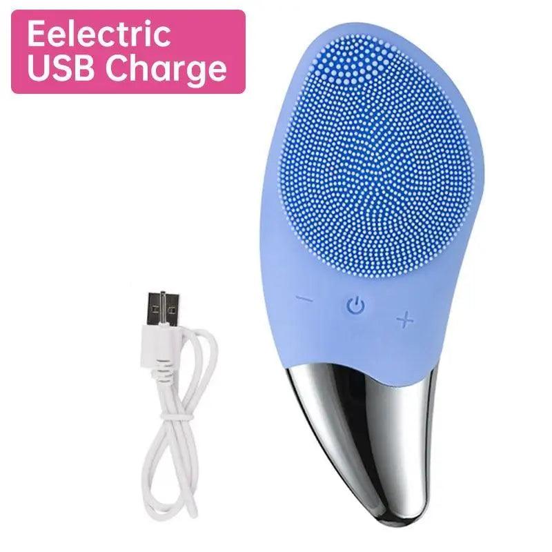 Mini Electric Silicone Facial Cleansing Brush Gentle Exfoliating Massager for all skin types Skin Care Tools