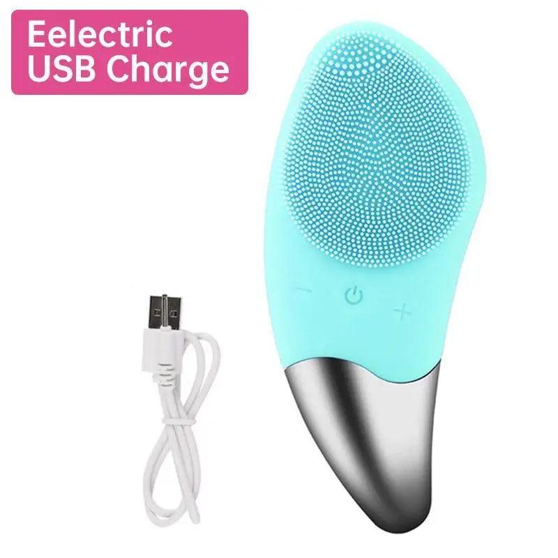 Mini Electric Silicone Facial Cleansing Brush Gentle Exfoliating Massager for all skin types Skin Care Tools
