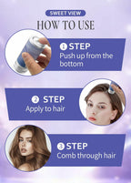SWEET VIEW Hair Wax Stick & Brush Lavender Scent Hair Tamer Pomade Kids