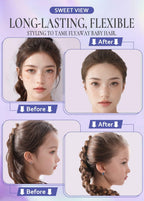 SWEET VIEW Hair Wax Stick & Brush Lavender Scent Hair Tamer Pomade Kids