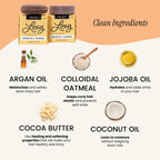 RELAX: Moisturizing Shampoo Bar & Conditioner Bar for dry, frizzy or curly hair with Argan Oil & Oatmeal