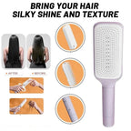 Self-Cleaning Retractable Hairbrush | Anti-Static Scalp Massage Comb with One-Key Hair Removal