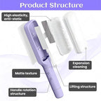 Self-Cleaning Retractable Hairbrush | Anti-Static Scalp Massage Comb with One-Key Hair Removal