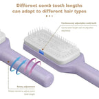 Self-Cleaning Retractable Hairbrush | Anti-Static Scalp Massage Comb with One-Key Hair Removal