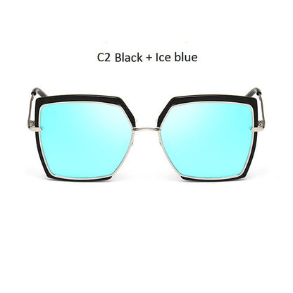 Cat Eye Pink Sunglasses Woman Shades Mirror Female Square Sun Glasses For Female