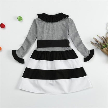 Dot Long Sleeve Dress For Girls Clothing Child