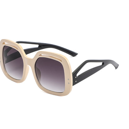 Hollow Square Large Frame Sunglasses New Fashion Hollow Leg Sunglasses