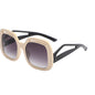 Hollow Square Large Frame Sunglasses New Fashion Hollow Leg Sunglasses