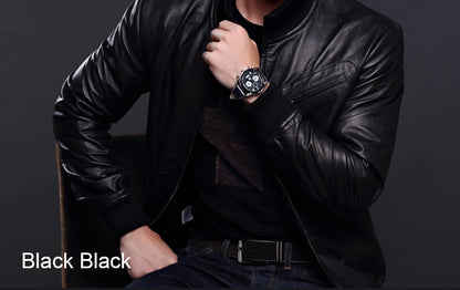 Watches Men Casual Sports Leather Strap Watch
