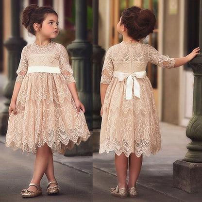 Dot Long Sleeve Dress For Girls Clothing Child