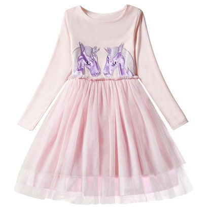 Dot Long Sleeve Dress For Girls Clothing Child