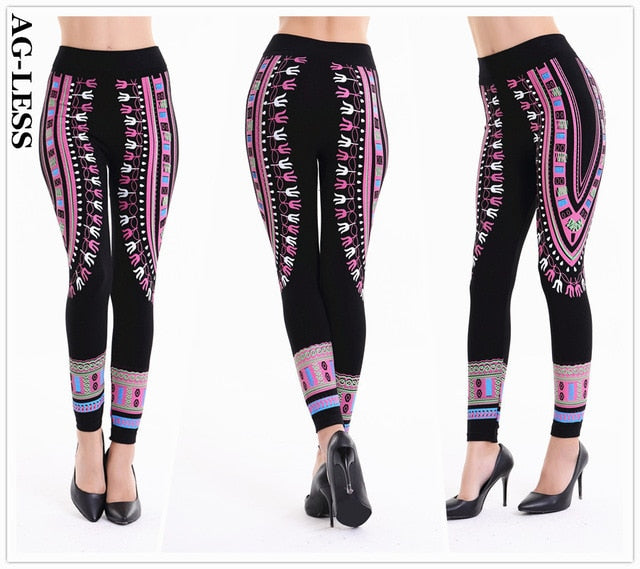 African Big Printing Leggings Yoga Sports Pants