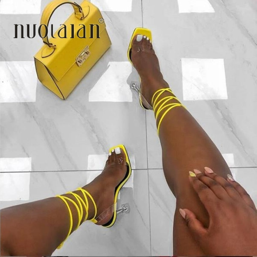 Women Pumps Ankle Cross Strap Sandals