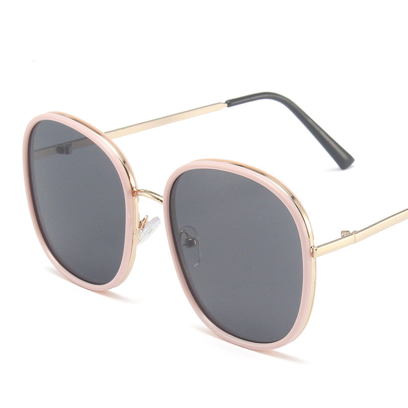 Vintage Sunglasses Metal Glasses Personality Street Shot Large Frame Sunglasses
