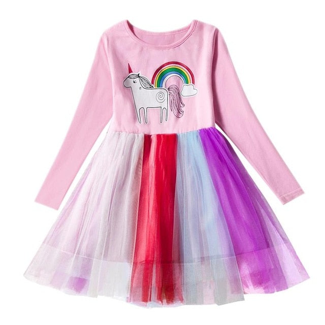 Dot Long Sleeve Dress For Girls Clothing Child
