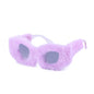 Plush Winter Sunglasses For Women Fashion Cat Eye Sunglasses Tiktok Sunglasses