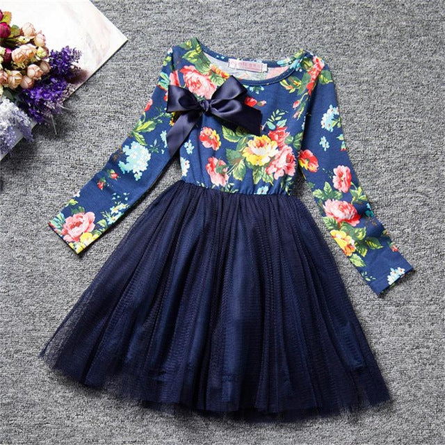 Dot Long Sleeve Dress For Girls Clothing Child