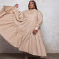 New European And American Styles Plus Size Women's Cardigan Solid Color Loose Dress