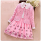 Kids princess coat+dress 2Pcs suit for girl