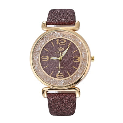 Fashion Women Watches Luxury Crystal Rhinestone Stainless Steel