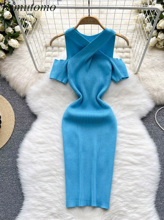 Sheath Dress Woman Gentle Cross Design