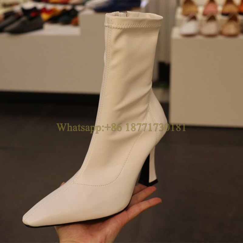 Square Toe Ankle Boots Woman Winter Fashion