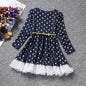Dot Long Sleeve Dress For Girls Clothing Child
