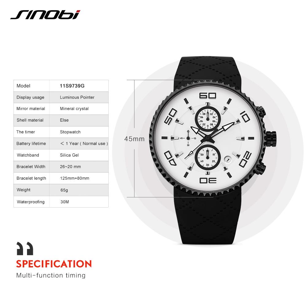 Sports Watches Mens Stopwatch Waterproof