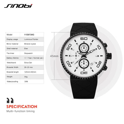 Sports Watches Mens Stopwatch Waterproof