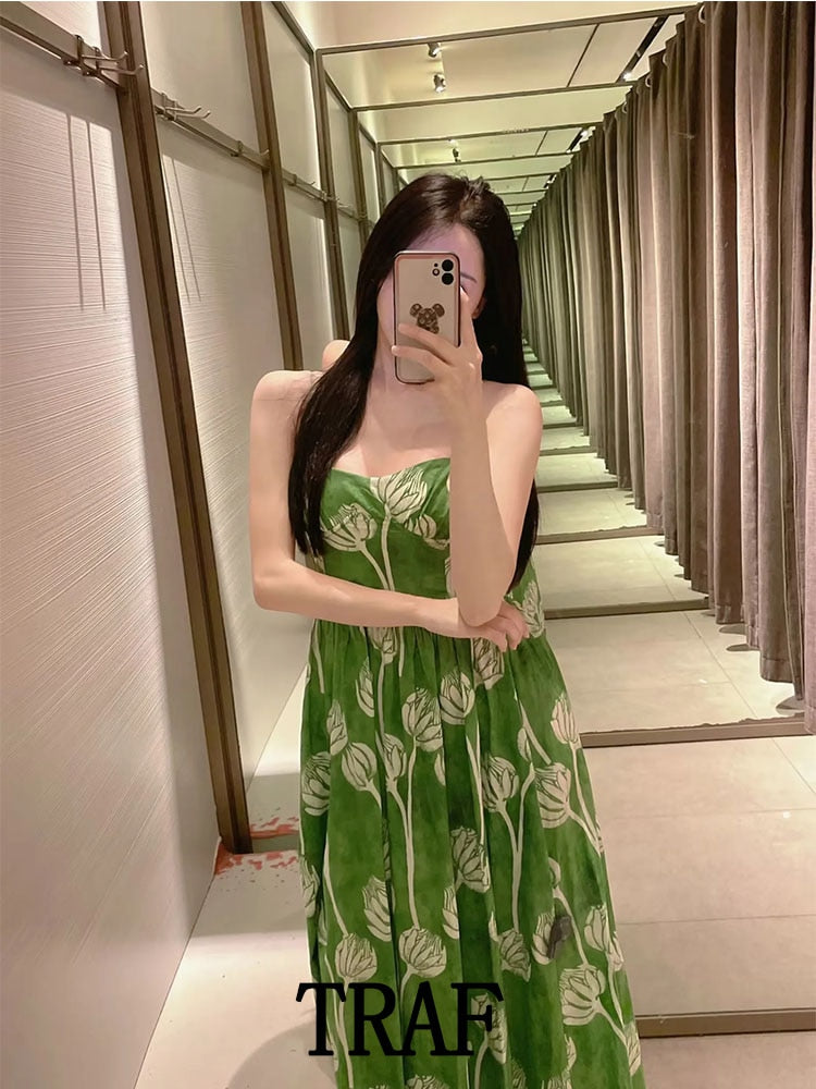 Long Dress Fashion Summer Backless Midi Dress