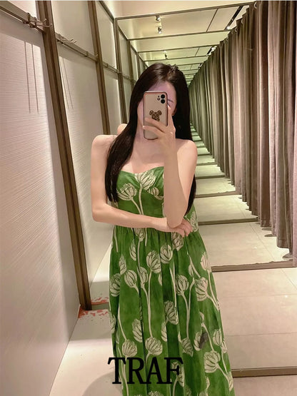 Long Dress Fashion Summer Backless Midi Dress