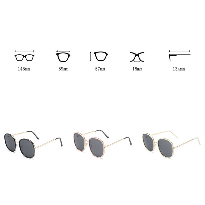 Vintage Sunglasses Metal Glasses Personality Street Shot Large Frame Sunglasses
