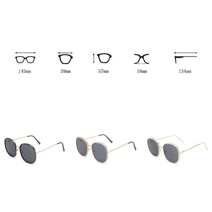 Vintage Sunglasses Metal Glasses Personality Street Shot Large Frame Sunglasses