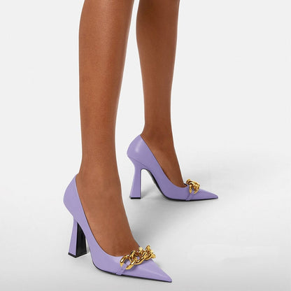 Elegant Women Pumps Leather Luxury Brand Woman