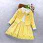 Kids princess coat+dress 2Pcs suit for girl