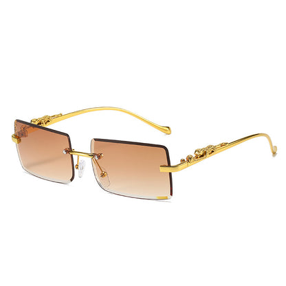 New Rimless Square Sunglasses Trendy Sunglasses Fashion Sunglasses