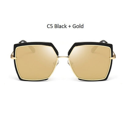 Cat Eye Pink Sunglasses Woman Shades Mirror Female Square Sun Glasses For Female