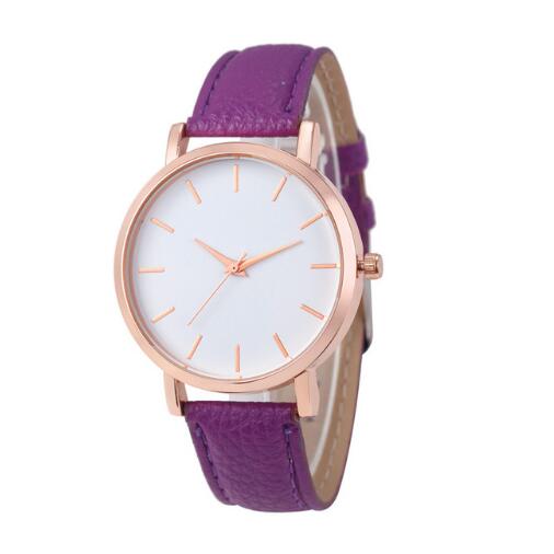 Men Leather Stainless Quartz Wrist Watches Women