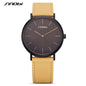 SINOBI Black Womens Wrist Watches Leather Watchband