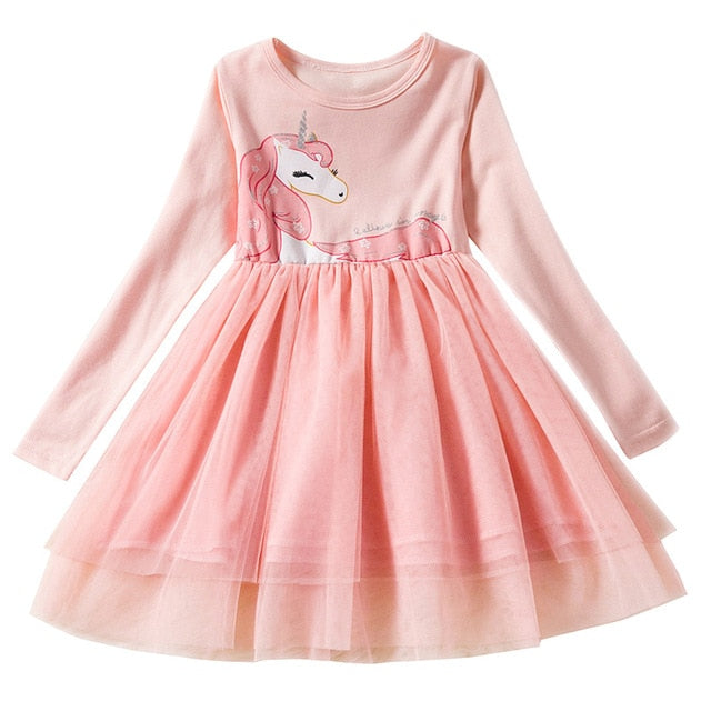 Dot Long Sleeve Dress For Girls Clothing Child