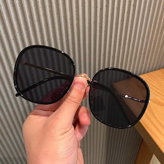 Vintage Sunglasses Metal Glasses Personality Street Shot Large Frame Sunglasses