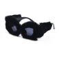 Plush Winter Sunglasses For Women Fashion Cat Eye Sunglasses Tiktok Sunglasses