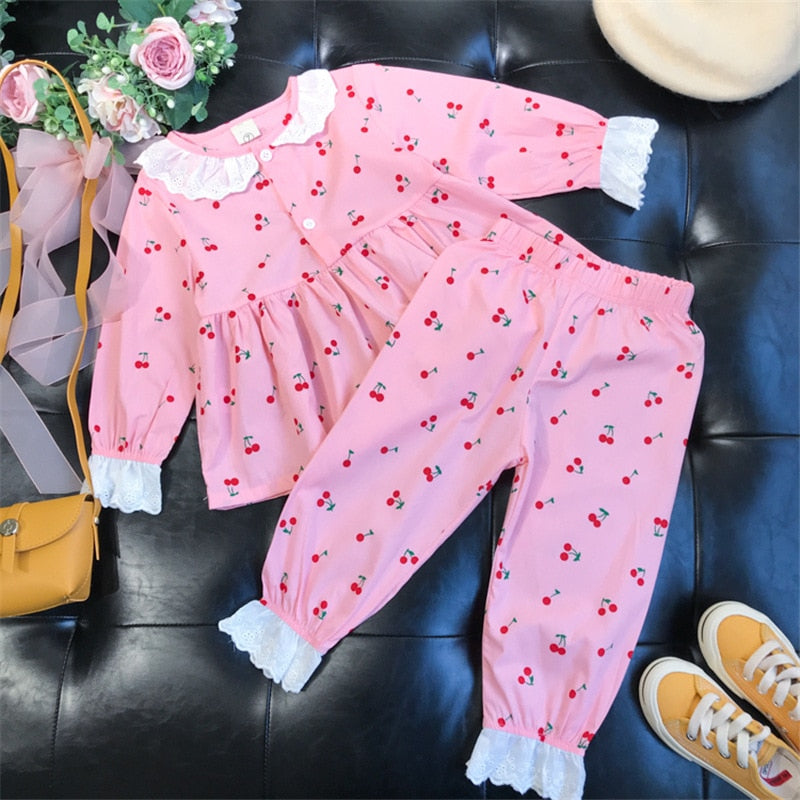Kids Girls Summer Pajamas Children Sleepwear