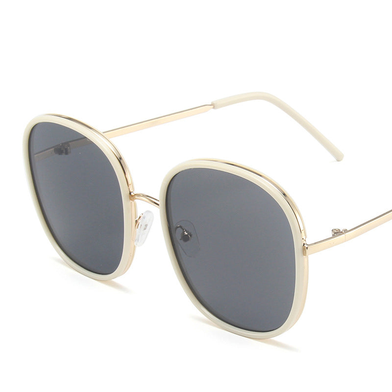 Vintage Sunglasses Metal Glasses Personality Street Shot Large Frame Sunglasses