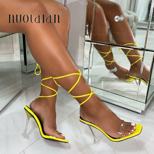 Women Pumps Ankle Cross Strap Sandals