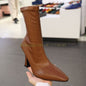 Square Toe Ankle Boots Woman Winter Fashion