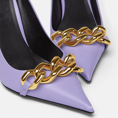 Elegant Women Pumps Leather Luxury Brand Woman