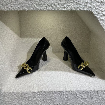 Elegant Women Pumps Leather Luxury Brand Woman